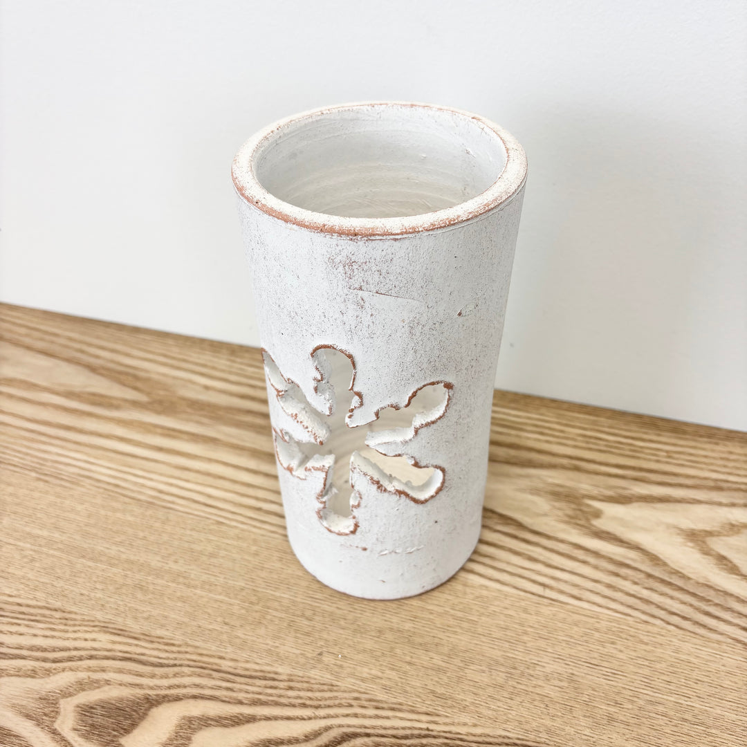 White Clay Snowflake Luminary