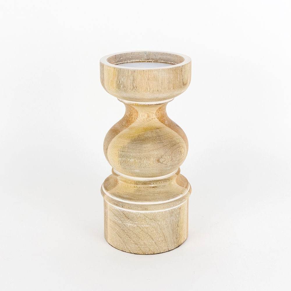Mango Wood Candle Holder, 2 sizes available