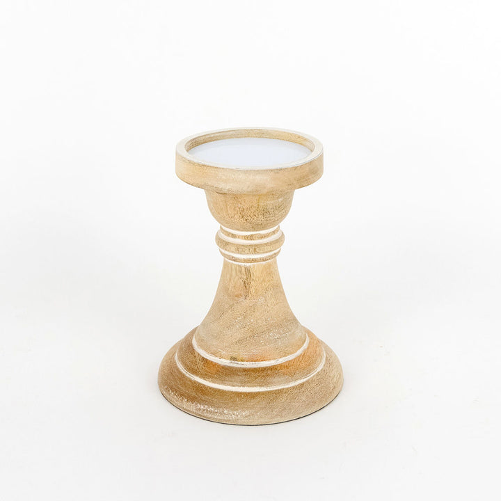 Mango Wood Candle Holder, 2 sizes available
