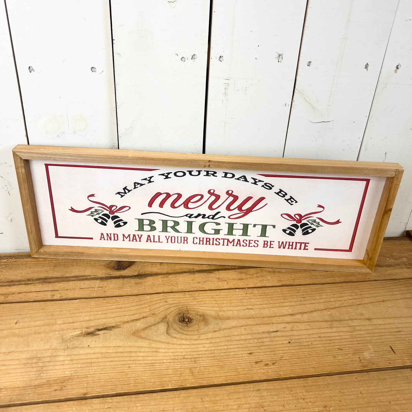 Engraved Wood Christmas Signage
