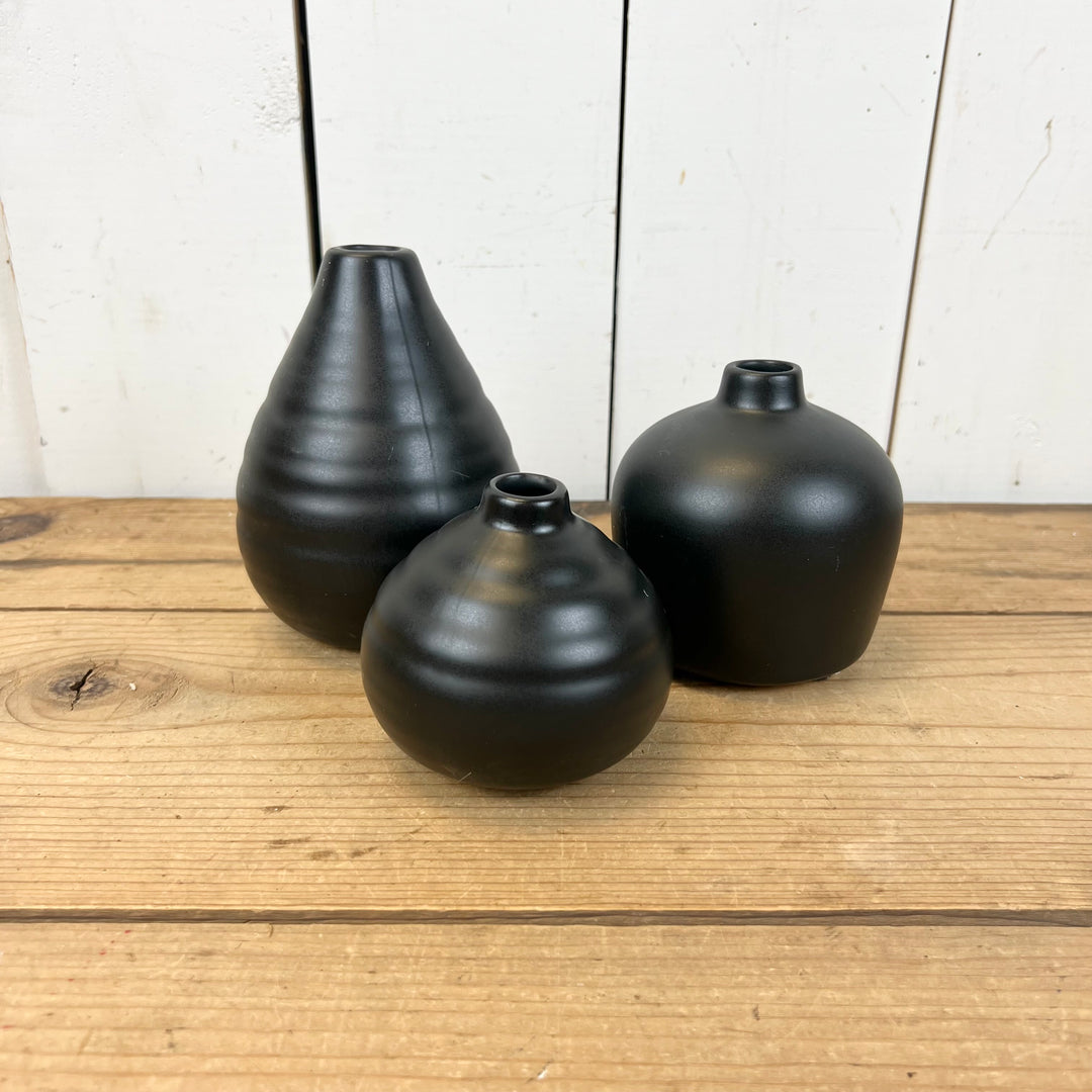 Black Matte Mini Vases