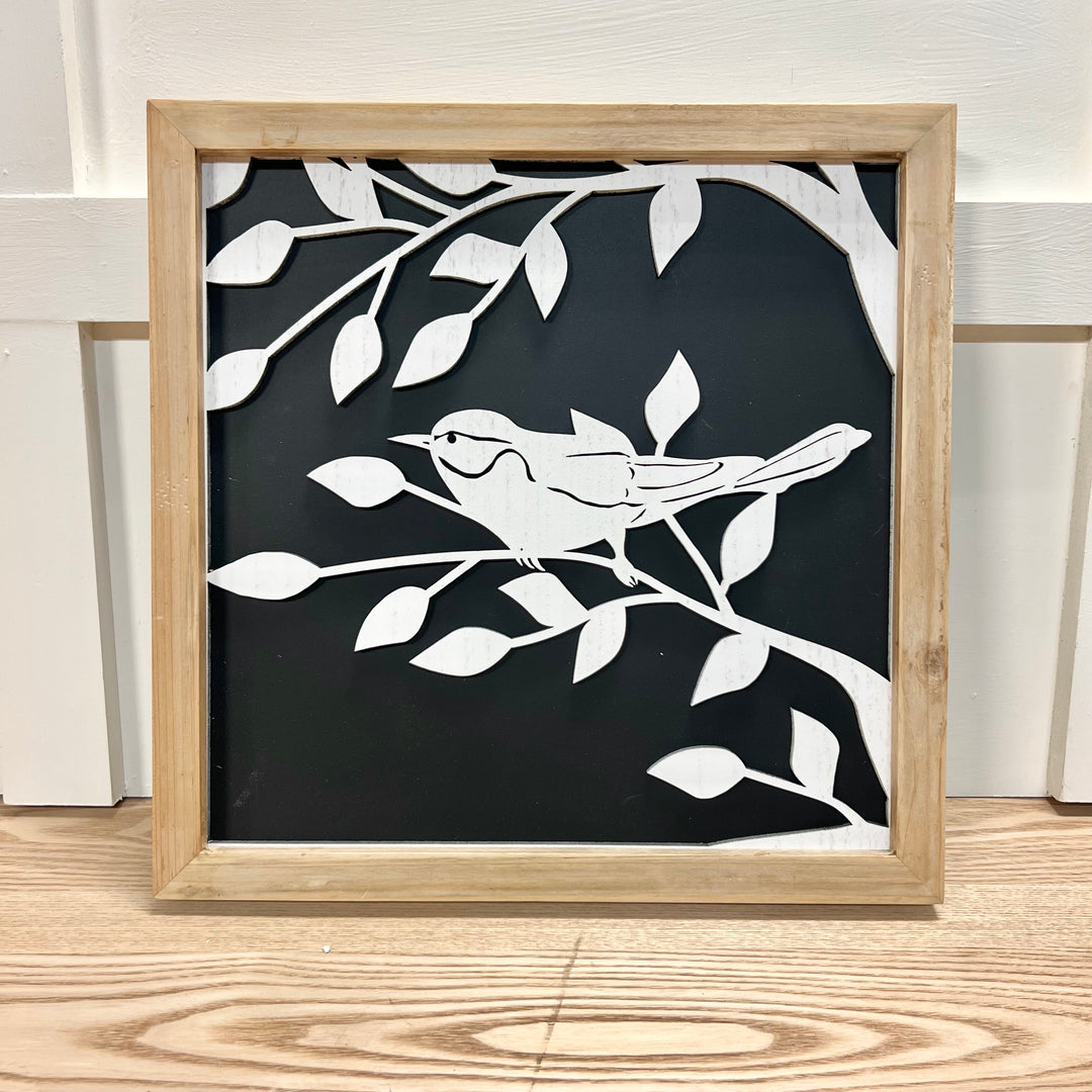 Black and White Bird Wall Art