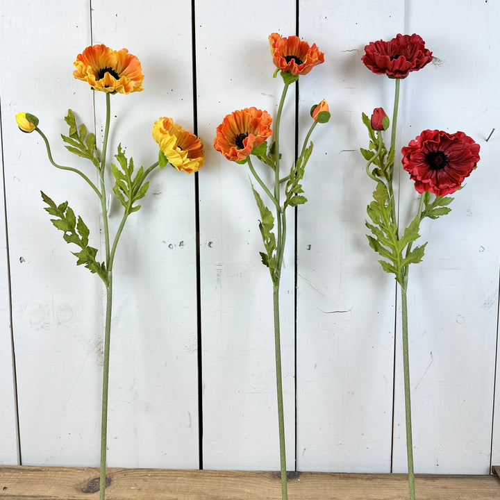 Real Feel Tall Poppy Stems