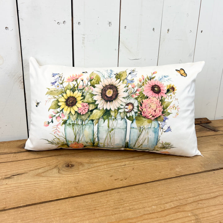 Colorful Sunflower Pillow