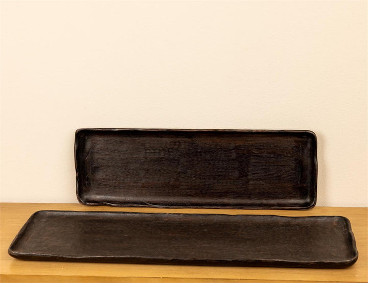 Artisanal Dark Wood Trays