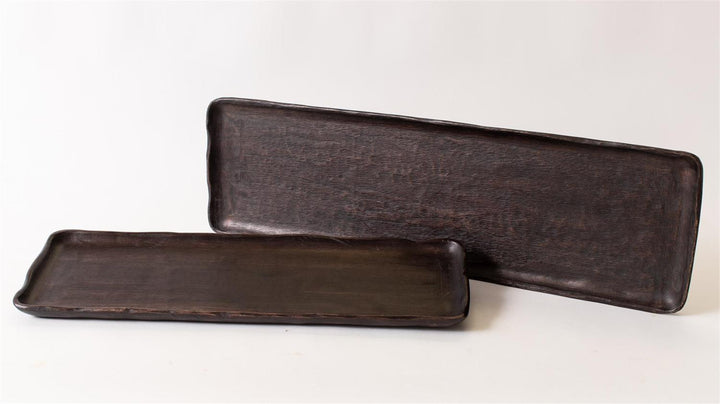 Artisanal Dark Wood Trays