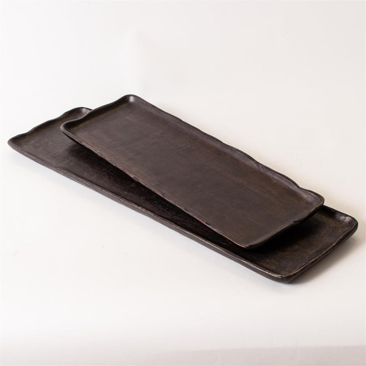 Artisanal Dark Wood Trays
