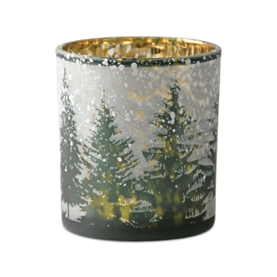 Evergreen Forest Glass Votive Holder - 3 Sizes