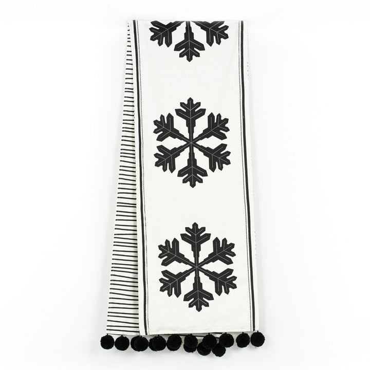 Snowflakes & Stripes Reversible Table Runner
