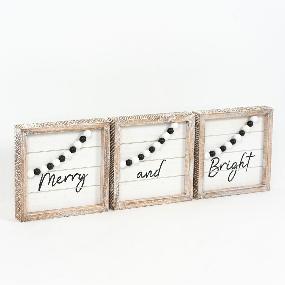 Merry and Bright Reversible Sign