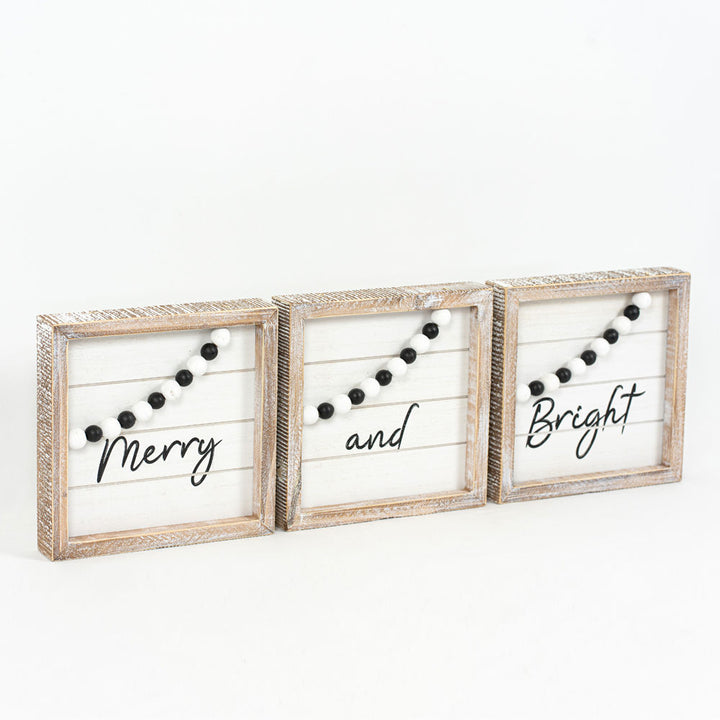 Merry and Bright Reversible Sign
