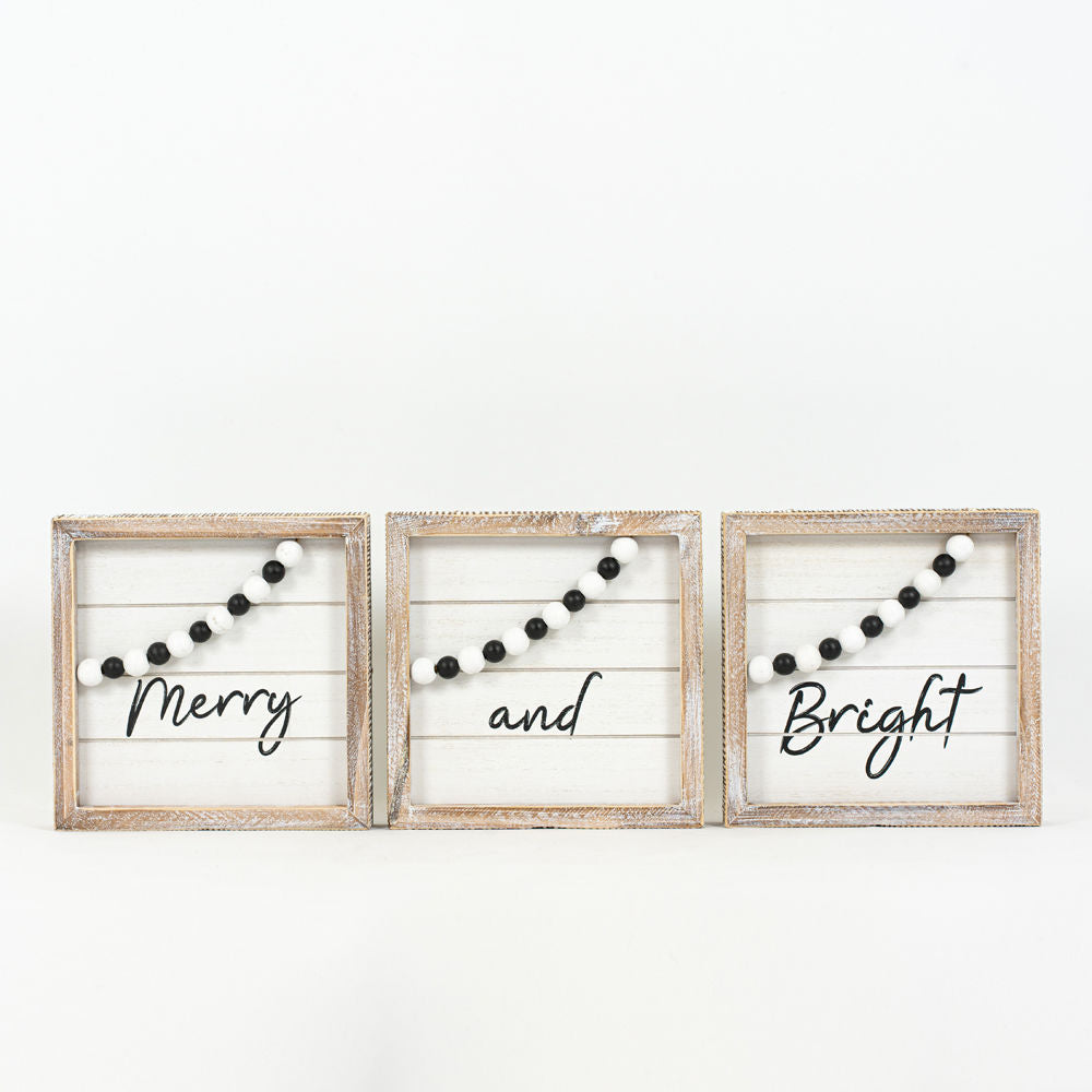 Merry and Bright Reversible Sign
