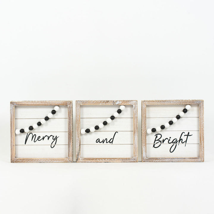 Merry and Bright Reversible Sign