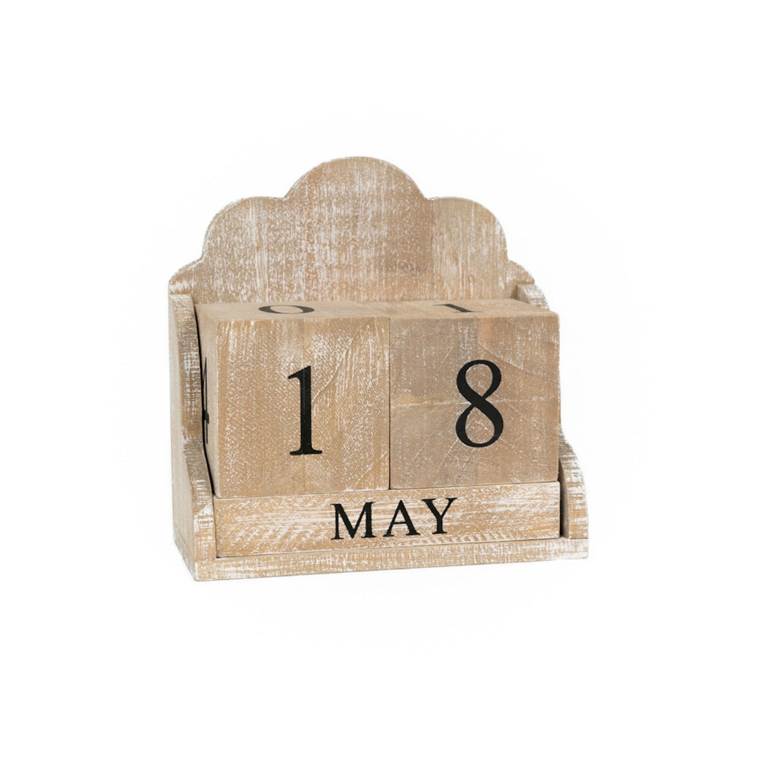 Wooden Block Perpetual Calendar