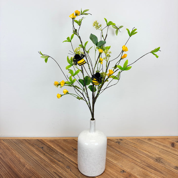 Spring Wildflower Spray with Ribbon Bees