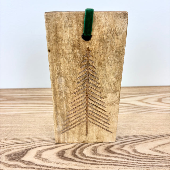 Mango Wood Cheese Board with Laser Etched Tree