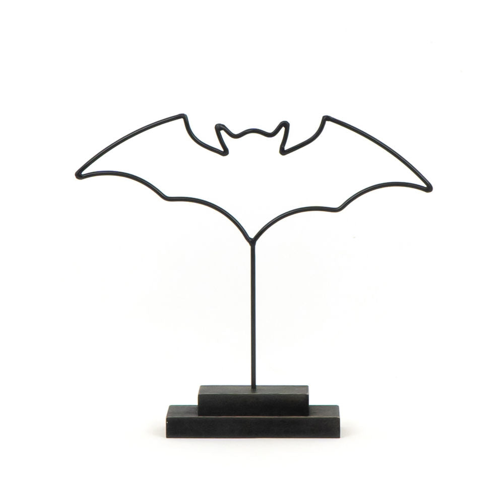 Metal Cut-Out Bats on Stand