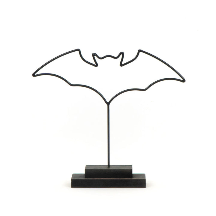 Metal Cut-Out Bats on Stand