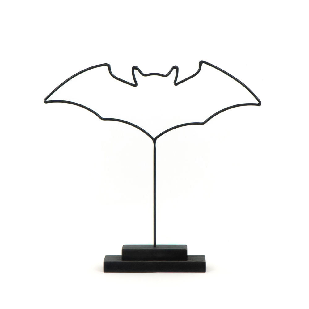 Metal Cut-Out Bats on Stand