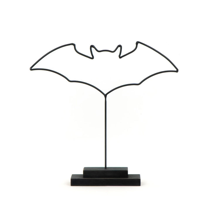 Metal Cut-Out Bats on Stand