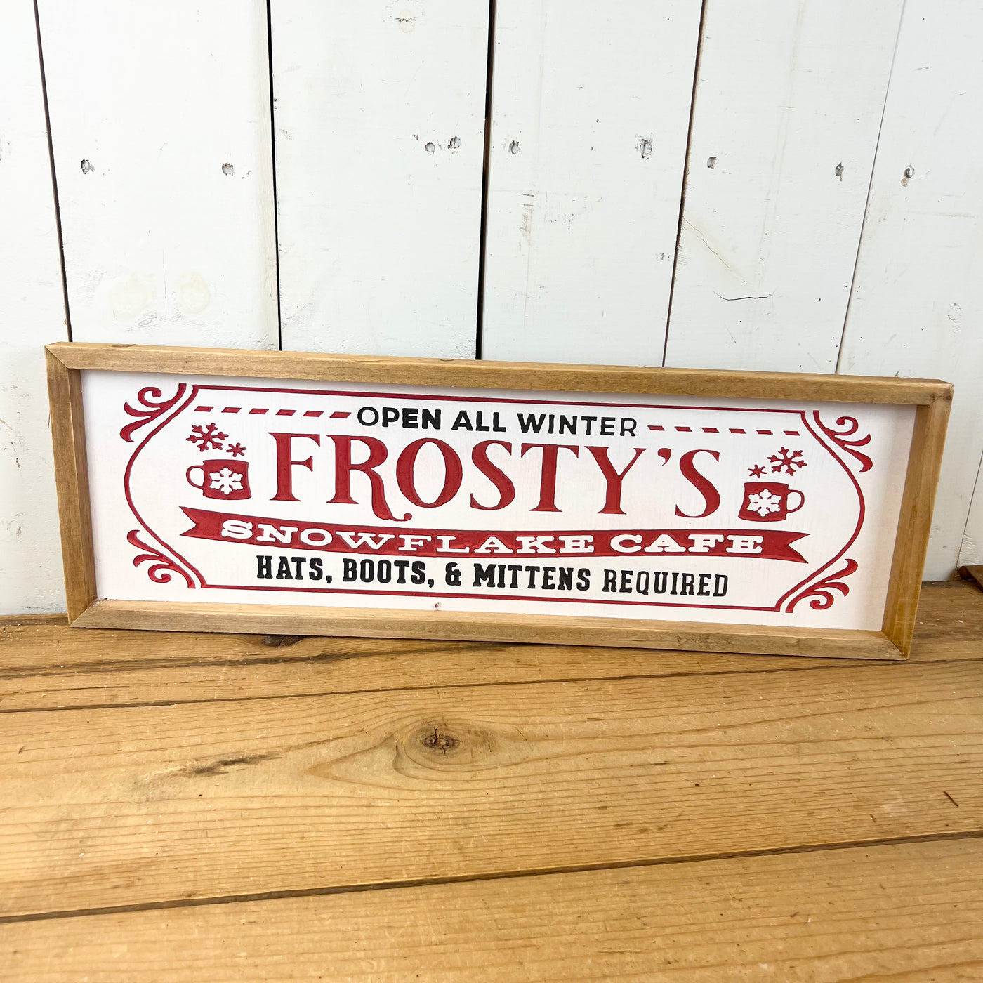 Engraved Wood Christmas Signage