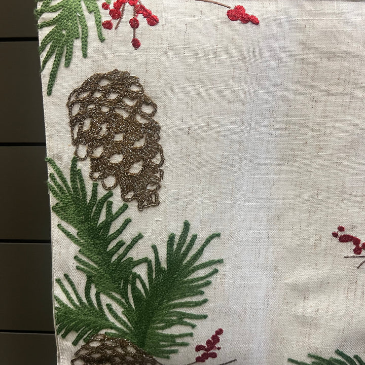 Pine Cone Holiday Table Runner