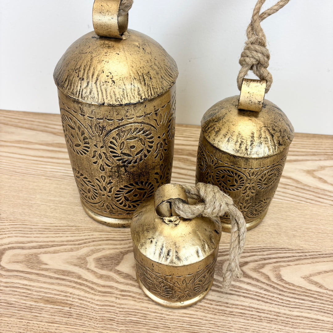 Embossed Bell Ornaments - 3 Sizes