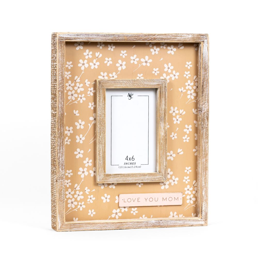 4" x 6" Picture Frame with "Love You Mom"