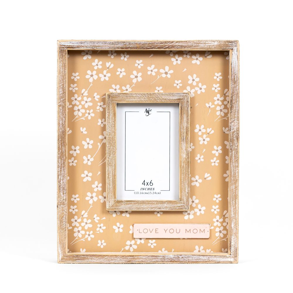 4" x 6" Picture Frame with "Love You Mom"