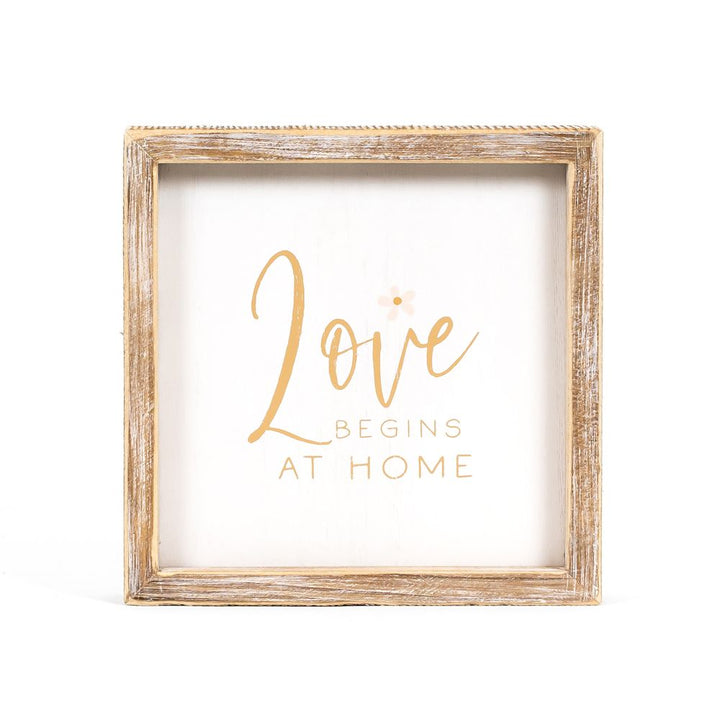 Love Begins at Home Reversible Signage