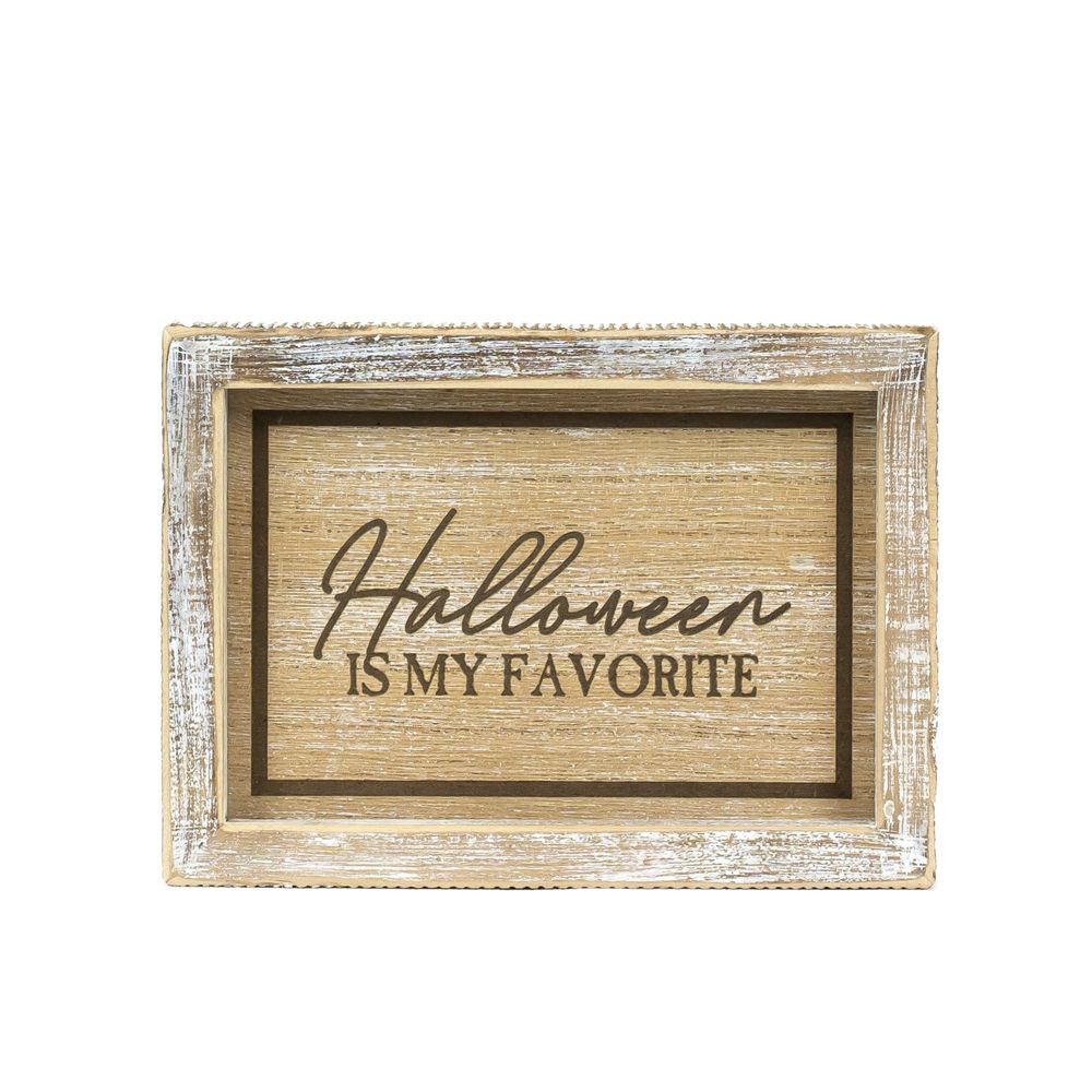 Halloween / Hello Fall Reversible Wood Sign