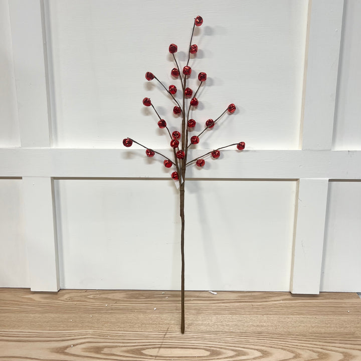 Shiny Red Jingle Bell Stem