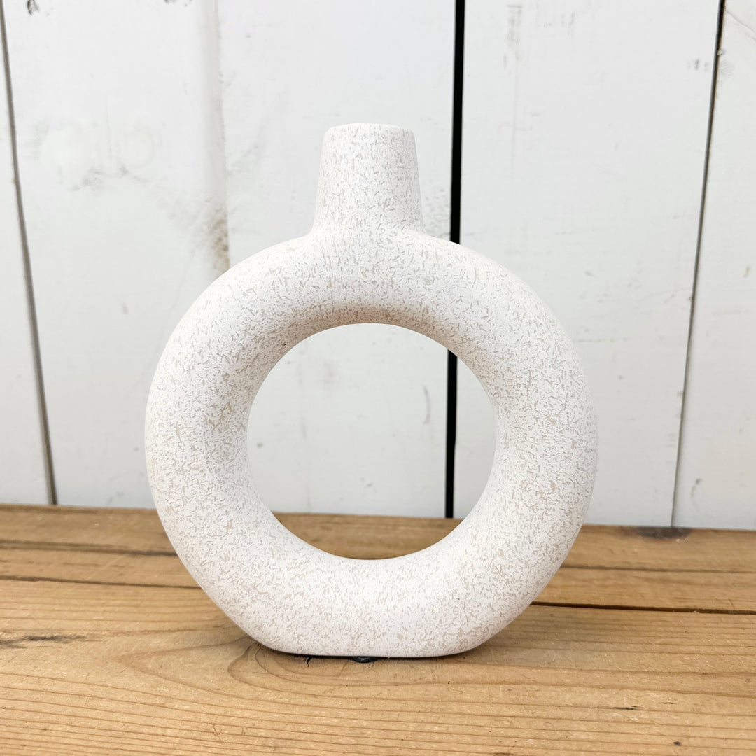 Textured Donut Vases Set of 2