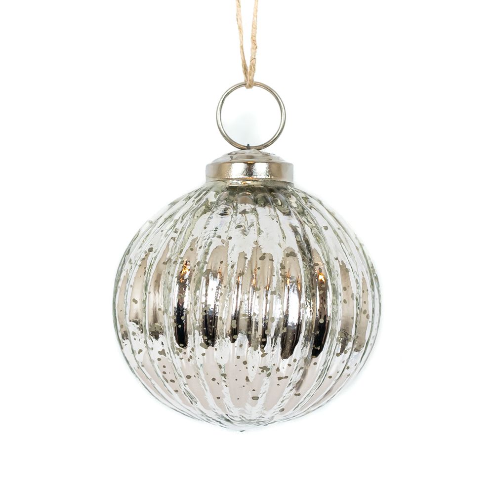 Mercury Glass Ornaments - 5 colors, 3 styles