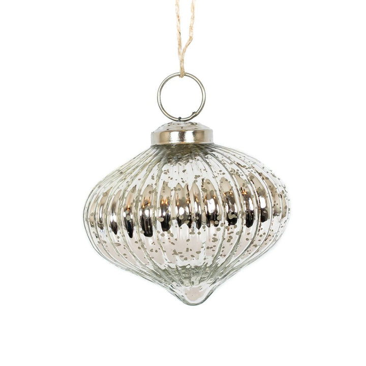 Mercury Glass Ornaments - 5 colors, 3 styles