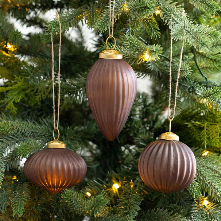 Mercury Glass Ornaments - 6 colors, 3 styles