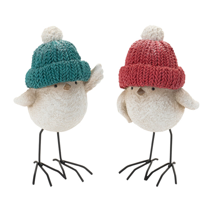 Winter Birds with Knit Hats - 2 Styles