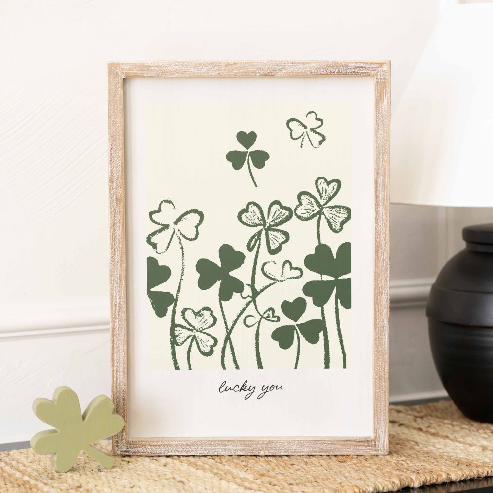 Adore You/Lucky You Reversible Wooden Sign