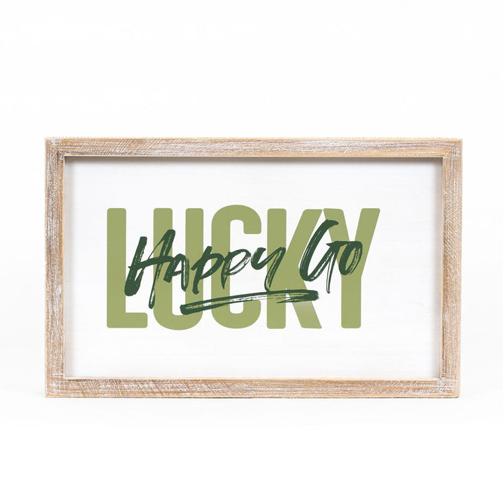 I Choose Love Today/Happy Go Lucky Reversible Wood Framed Sign