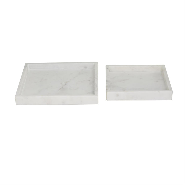 Marble Minimalistic Square Tray Set - 2 Colors