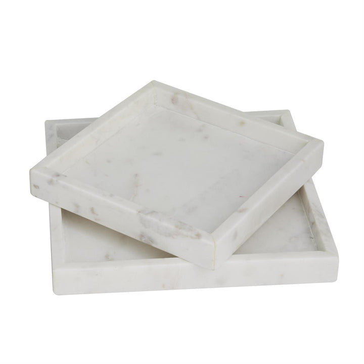 Marble Minimalistic Square Tray Set - 2 Colors