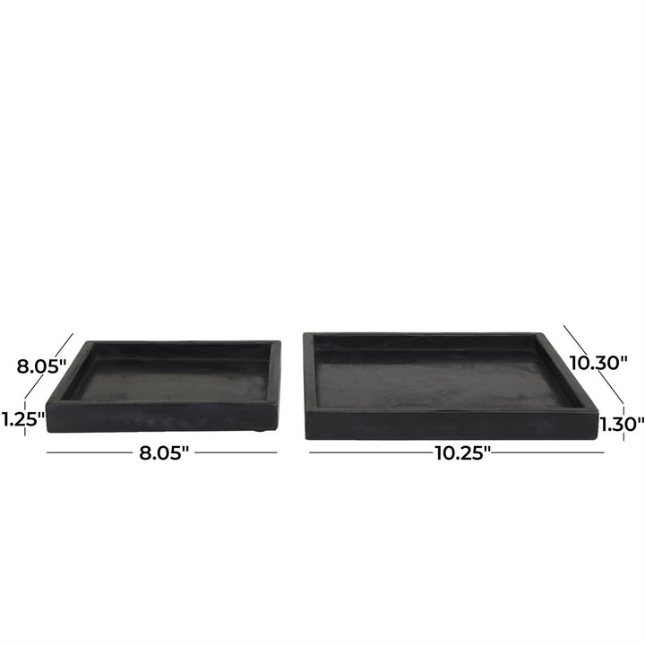 Marble Minimalistic Square Tray Set - 2 Colors