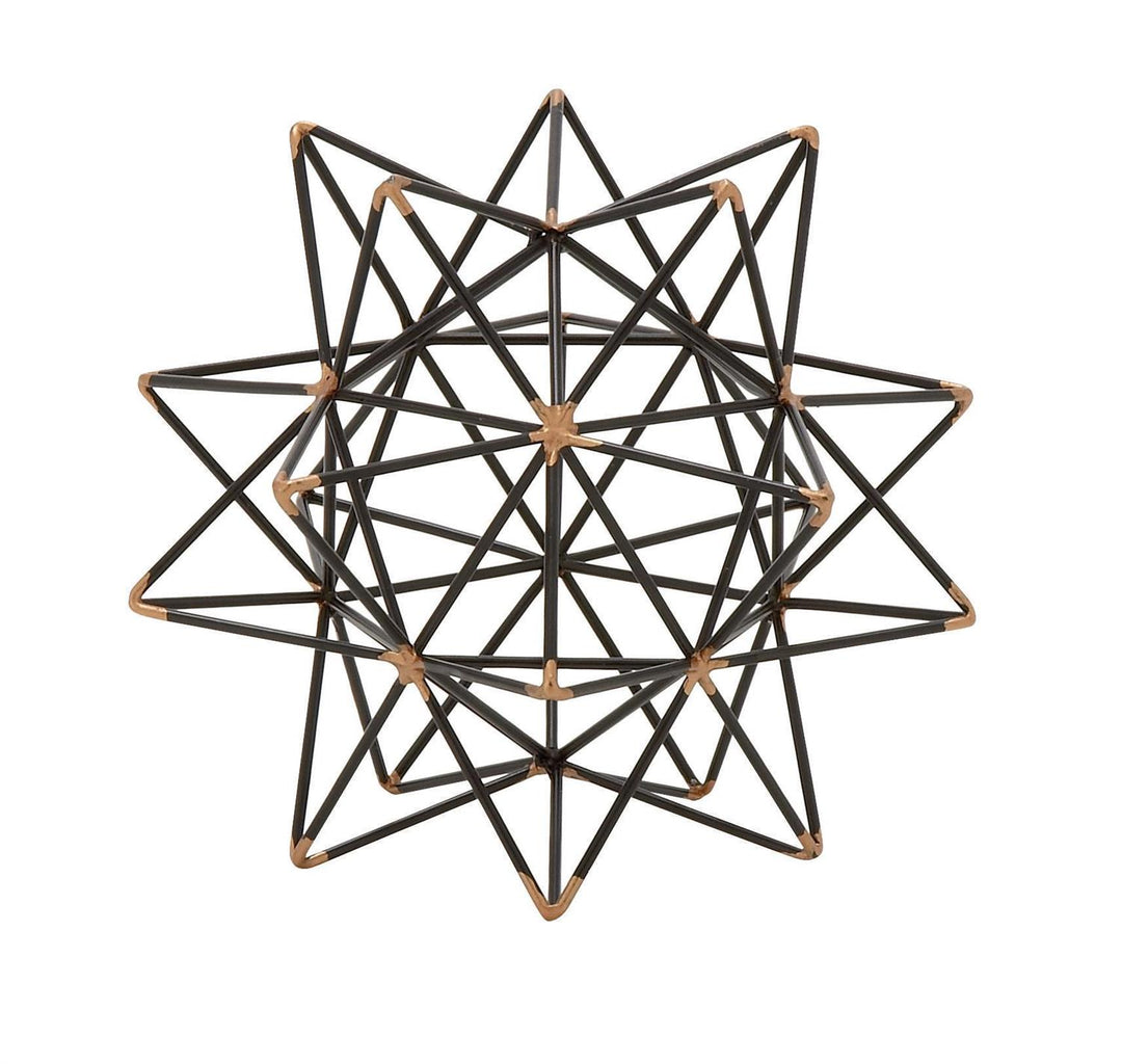 Geometric Wire Star Sculpture