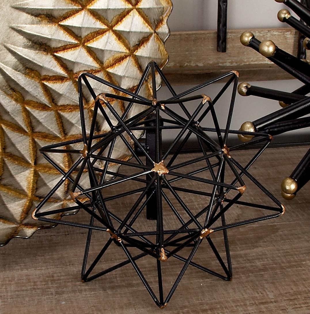 Geometric Wire Star Sculpture