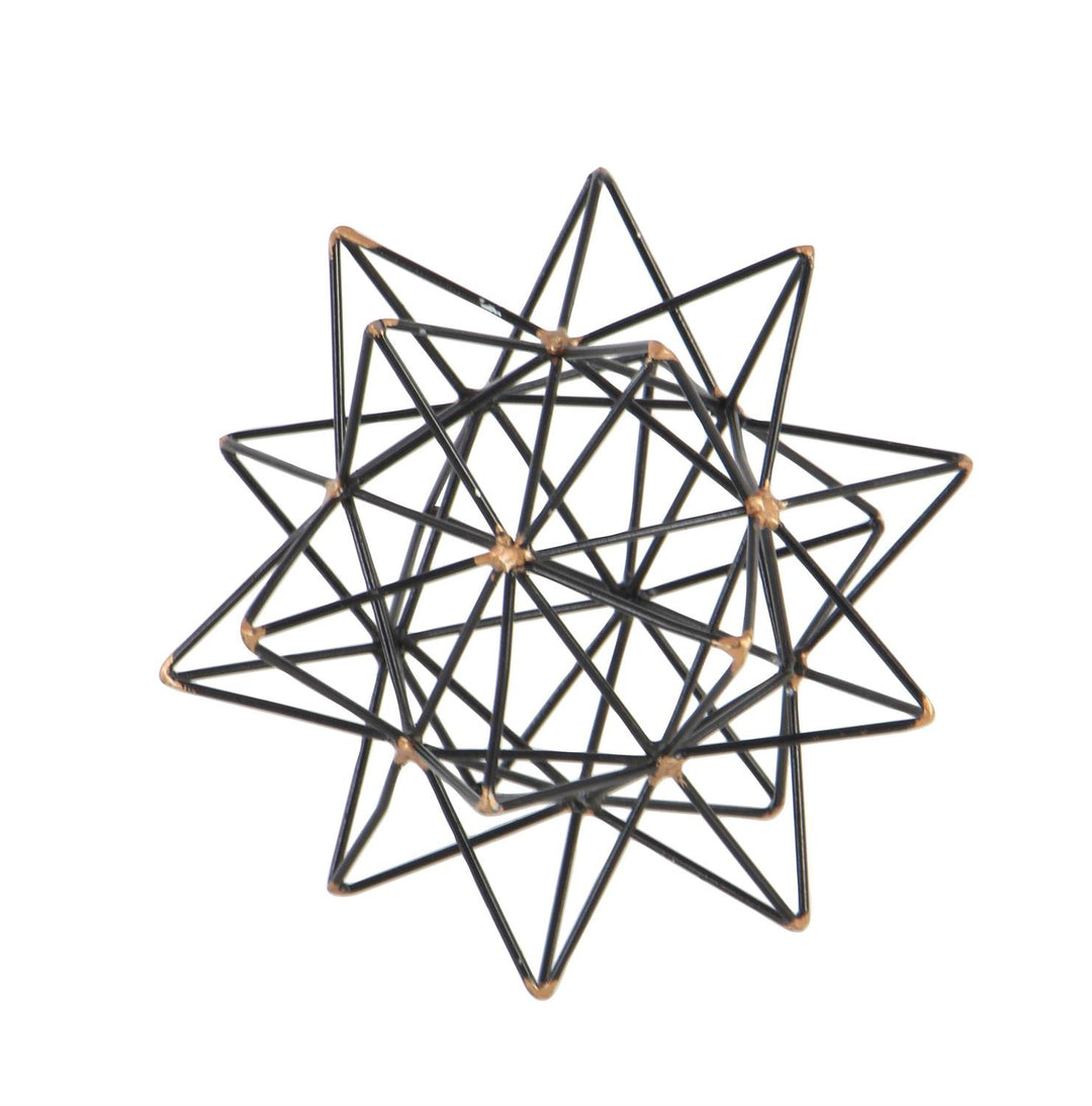 Geometric Wire Star Sculpture