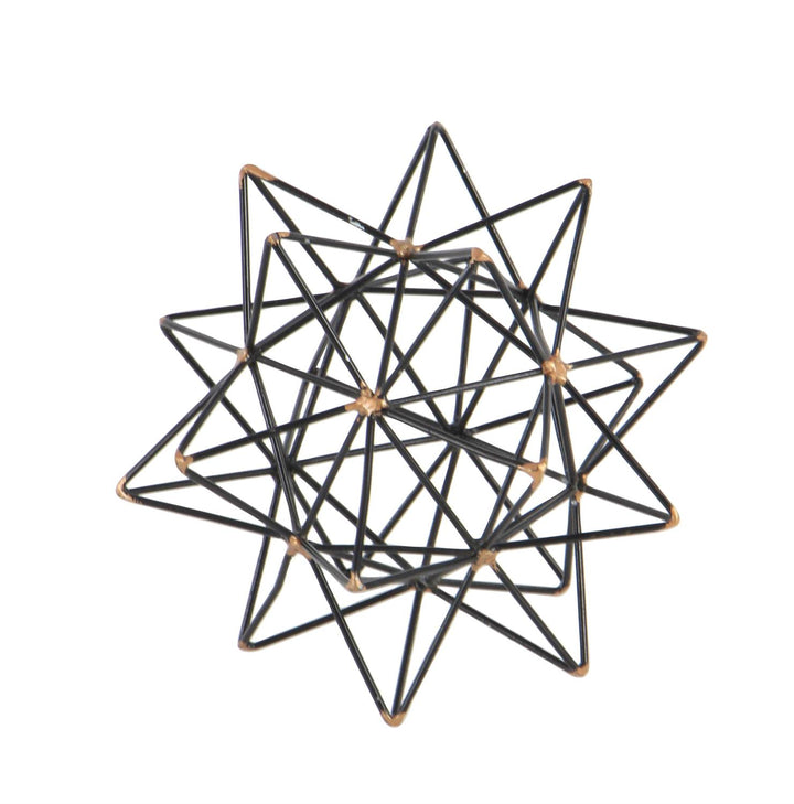 Geometric Wire Star Sculpture