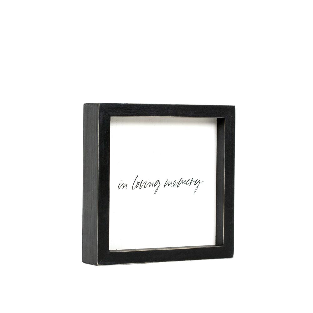 "In Loving Memory" Wood Framed Sign