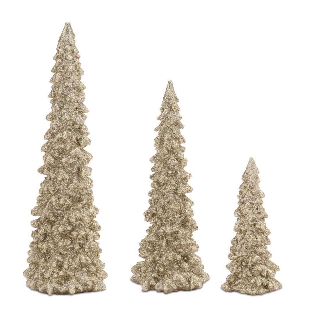 Glitter Resin Tree Trios - 3 Colors