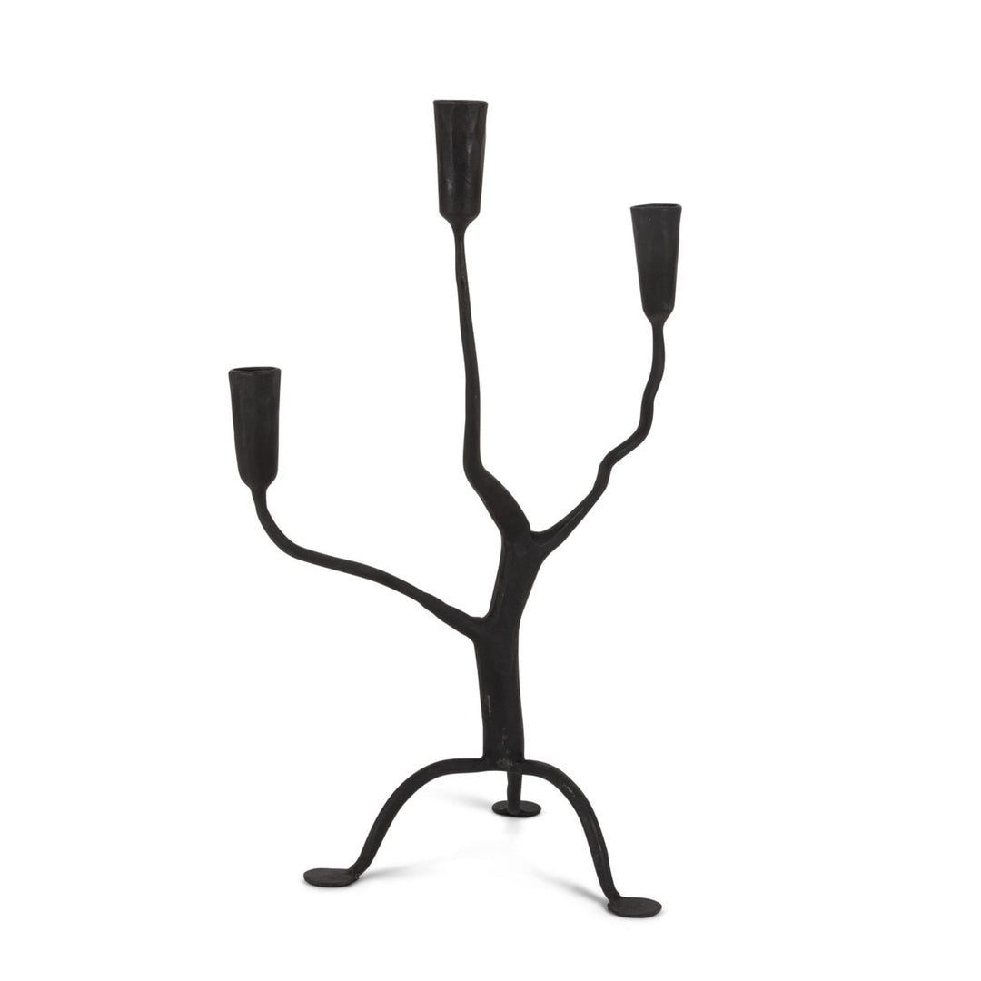 Hand-Forged Black Iron Tree Taper Holder