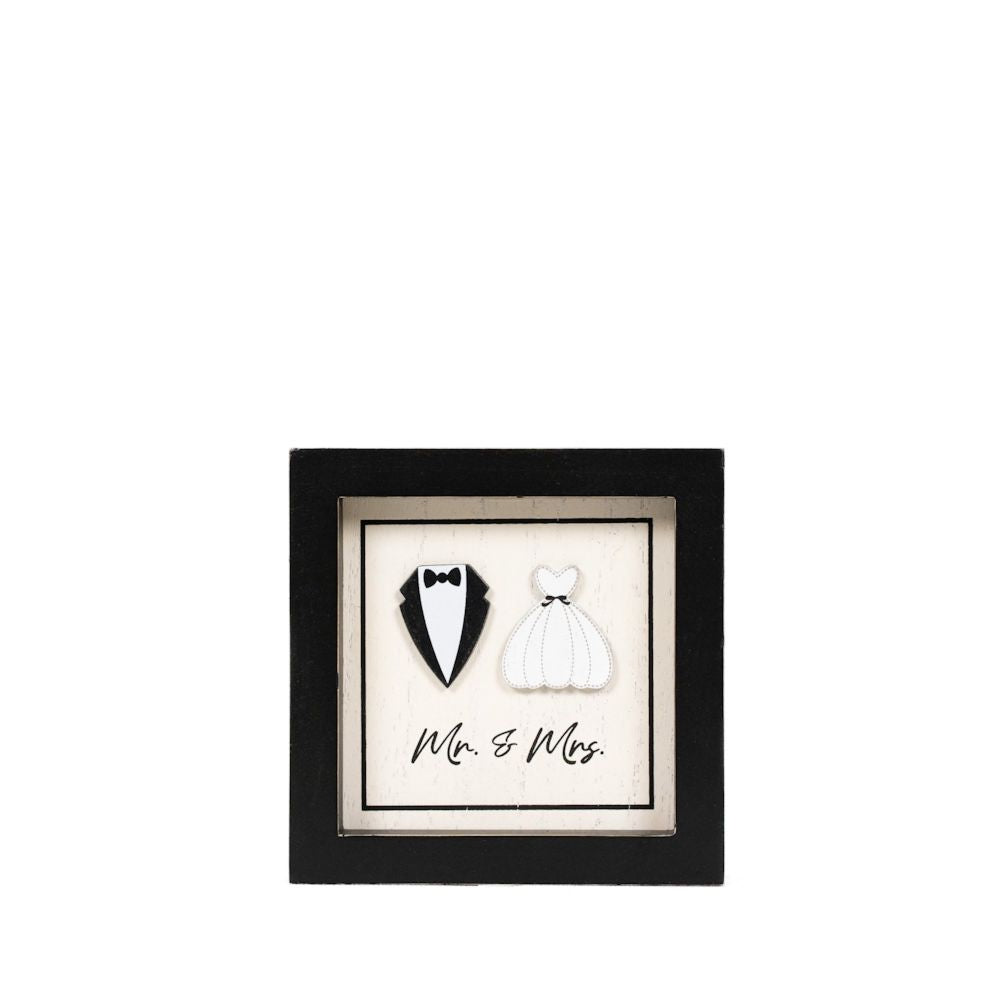 Mr. & Mrs. Reversible Wood Frame Sign